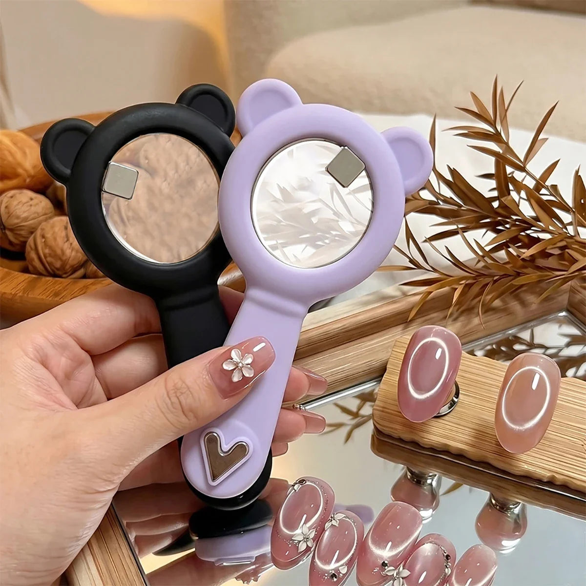 Double-Headed Bear Magnetic Nail Tool for Gel Polish Design Magnetic Nail Tool Qme