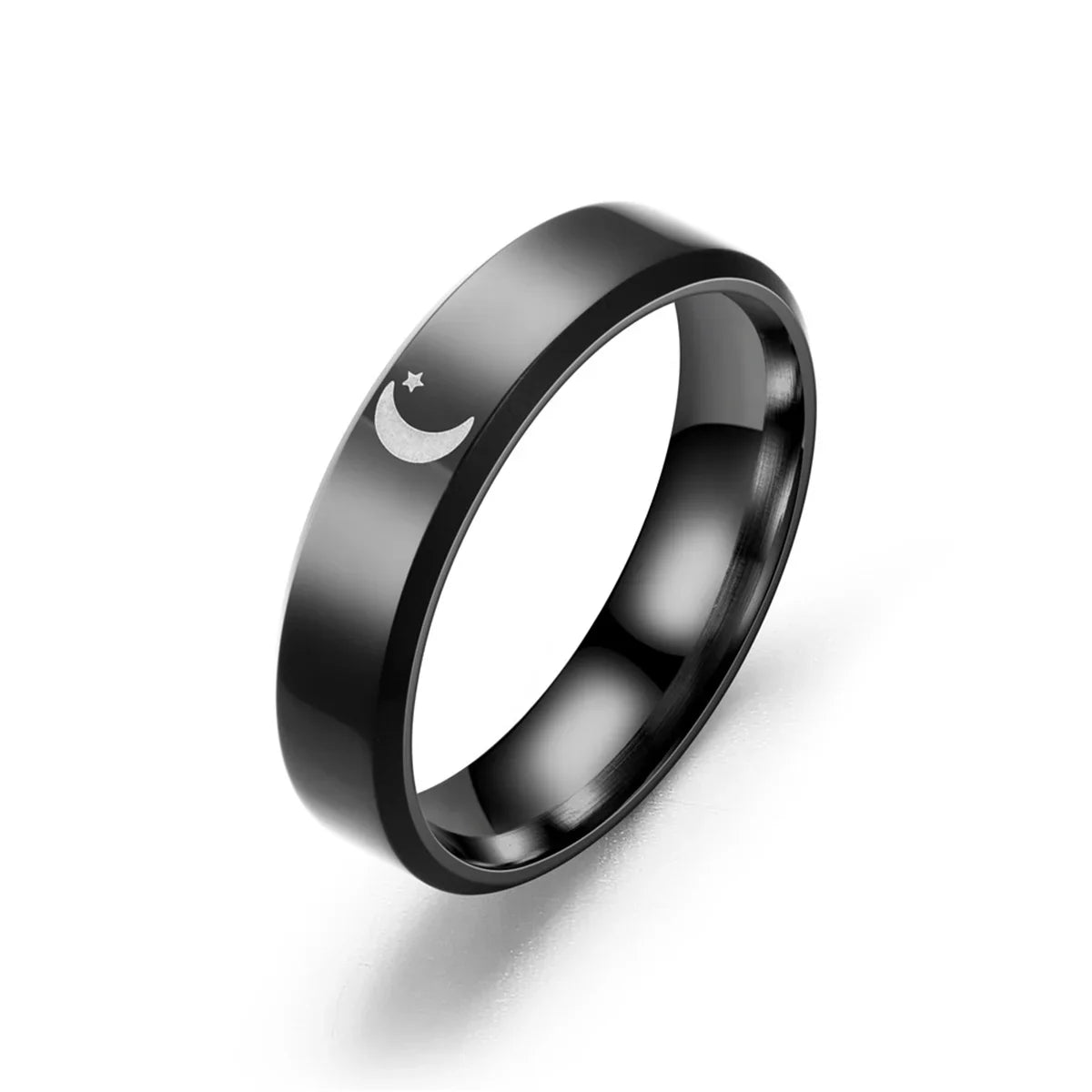 Sun Moon Couple Rings – Stainless Steel CZ Matching Set Couple Ring Set Qme