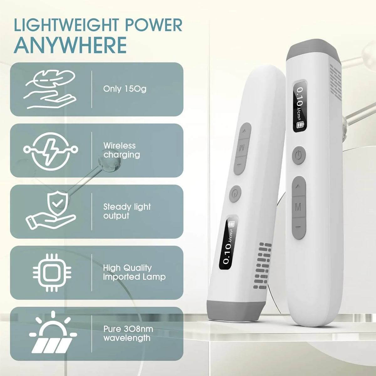 308nm UVB Handheld Phototherapy Lamp – Home UV Light Device UV Phototherapy Lamp Qst