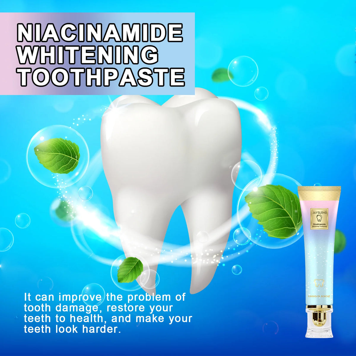 Niacinamide Whitening Toothpaste – Stain Removal & Fresh Breath Whitening Toothpaste Qst