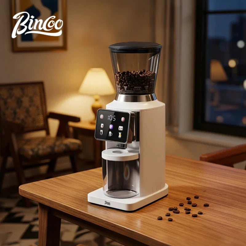 Bincoo Touch Screen Coffee Grinder – 48 Settings & Timer Coffee Grinder Qst black