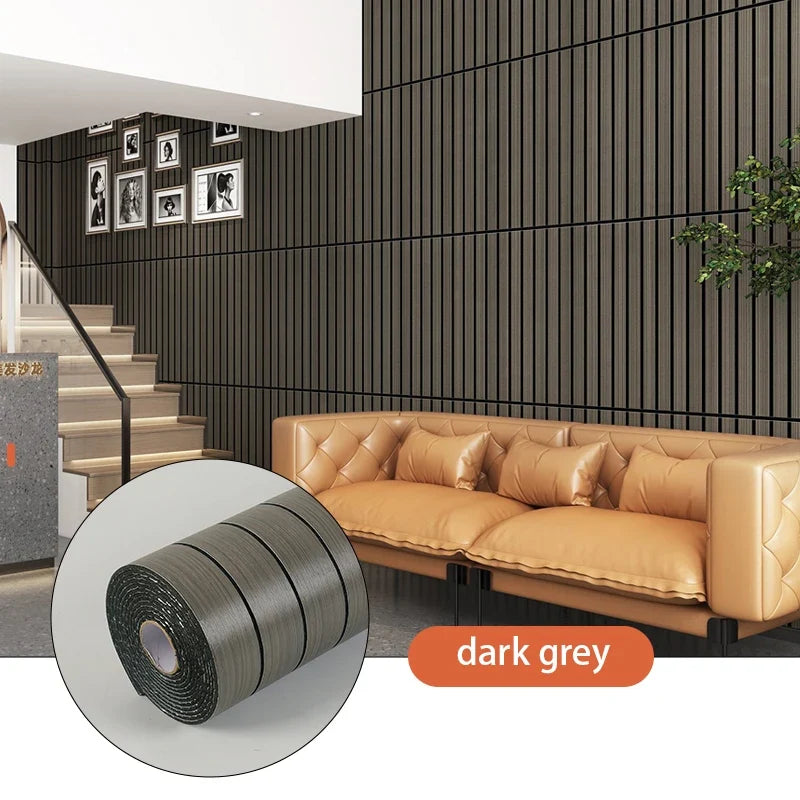 3D Peel & Stick Foam Wall Panels 40cm×3m – 6 Colors 3D Wall Panels Qme dark grey 40cmX3m
