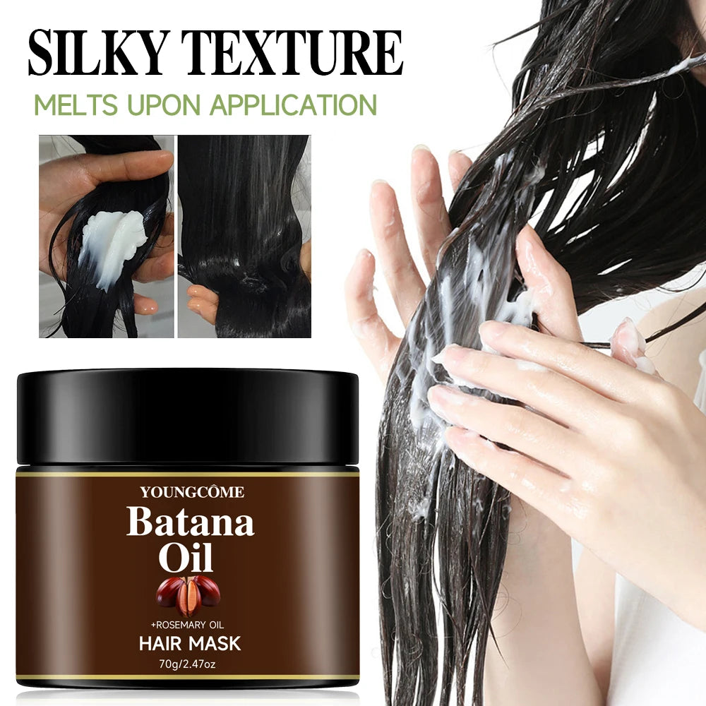 YOUNGCOME Batana Oil Hair Mask & Rosemary Serum Set Hair Oil Mask Set Qst