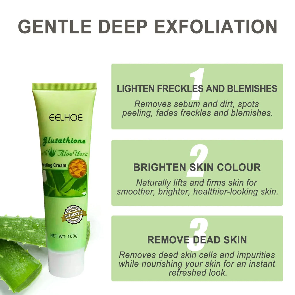 EELHOE Aloe Vera Exfoliating Face Scrub & Cleansing Cream 100g Facial Exfoliating Scrub Qst