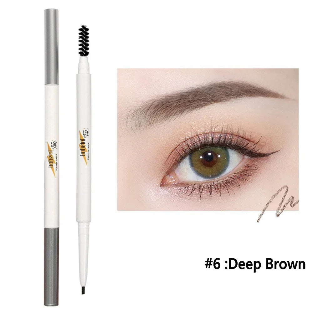 Waterproof Dual-Ended Eyebrow Pencil & Brush – 6 Colors Eyebrow Pencil Qme D3-12-06