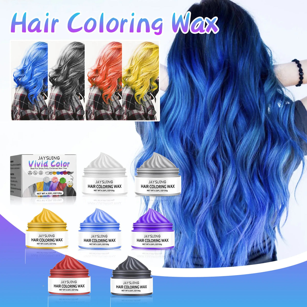 Temporary Hair Color Wax – Nourishing Styling Pomade 120g Hair Color Wax Qst