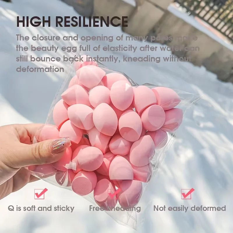 Mini Makeup Sponges for Foundation Blending – 20 Pcs Travel Set Makeup Blending Sponges Qme rose