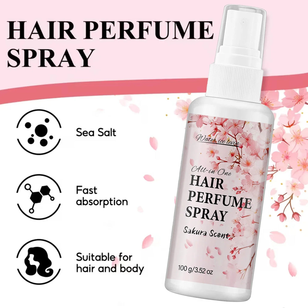 Sakura Hair Perfume Spray – Collagen Frizz-Smoothing Mist Hair Perfume Spray Qme