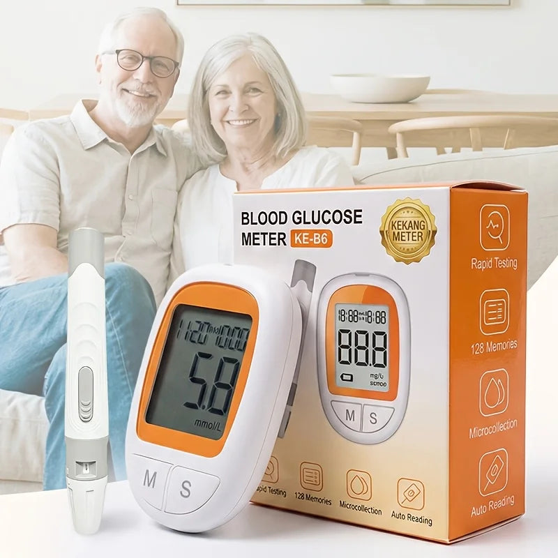 Blood Glucose Meter Kit – 50 Strips & Lancets, No Coding Blood Glucose Monitor Qst 1 set