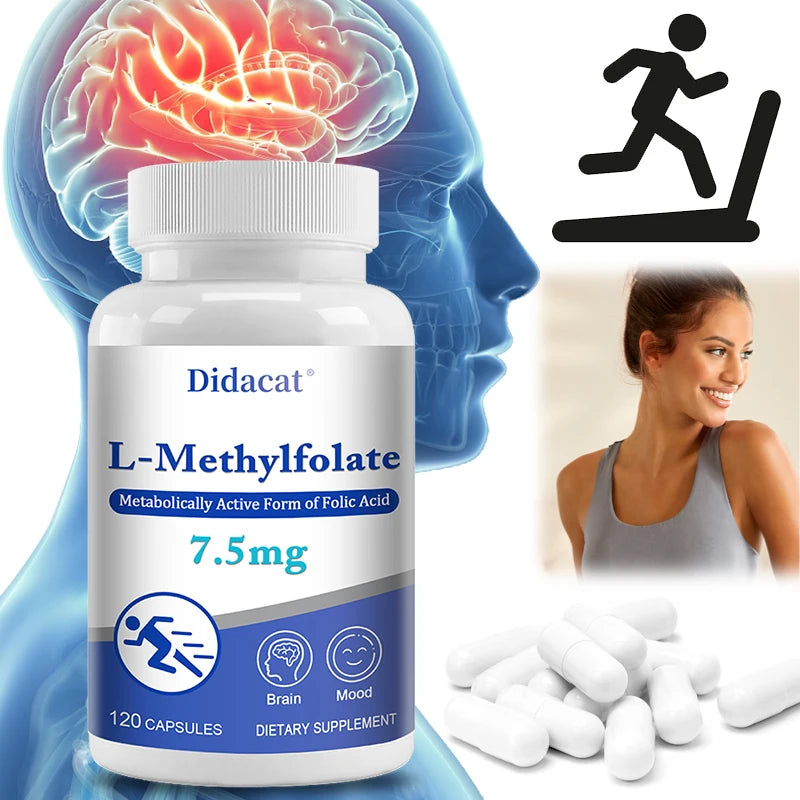 L-Methylfolate Capsules – Active Folate, Non-GMO | Didacat Folate Supplement Qst