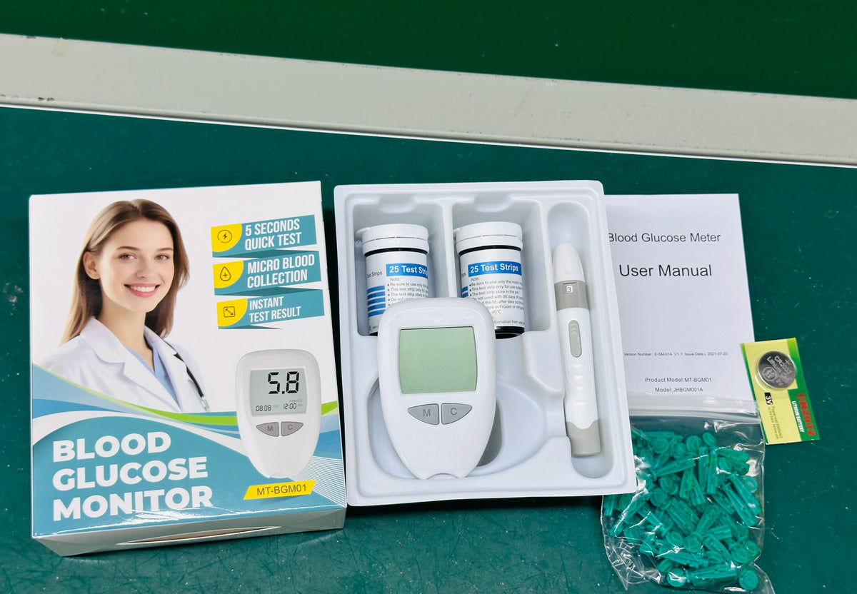 VivaChek Ino Glucometer Kit with Test Strips & Lancets Blood Glucose Monitor Qst 1set 50test strip
