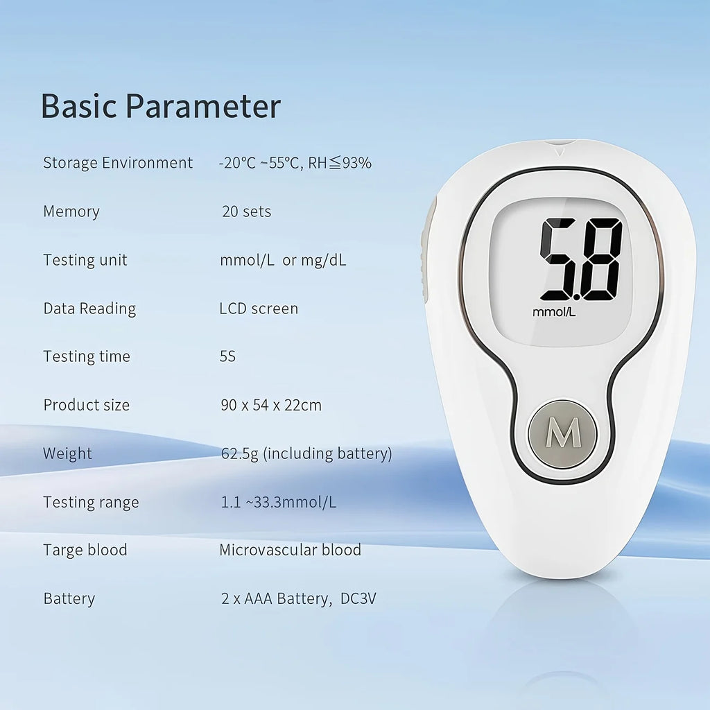 VivaGuard VGM04 Blood Glucose Monitor Kit – Auto-Coding 5s Blood Glucose Monitor Qst