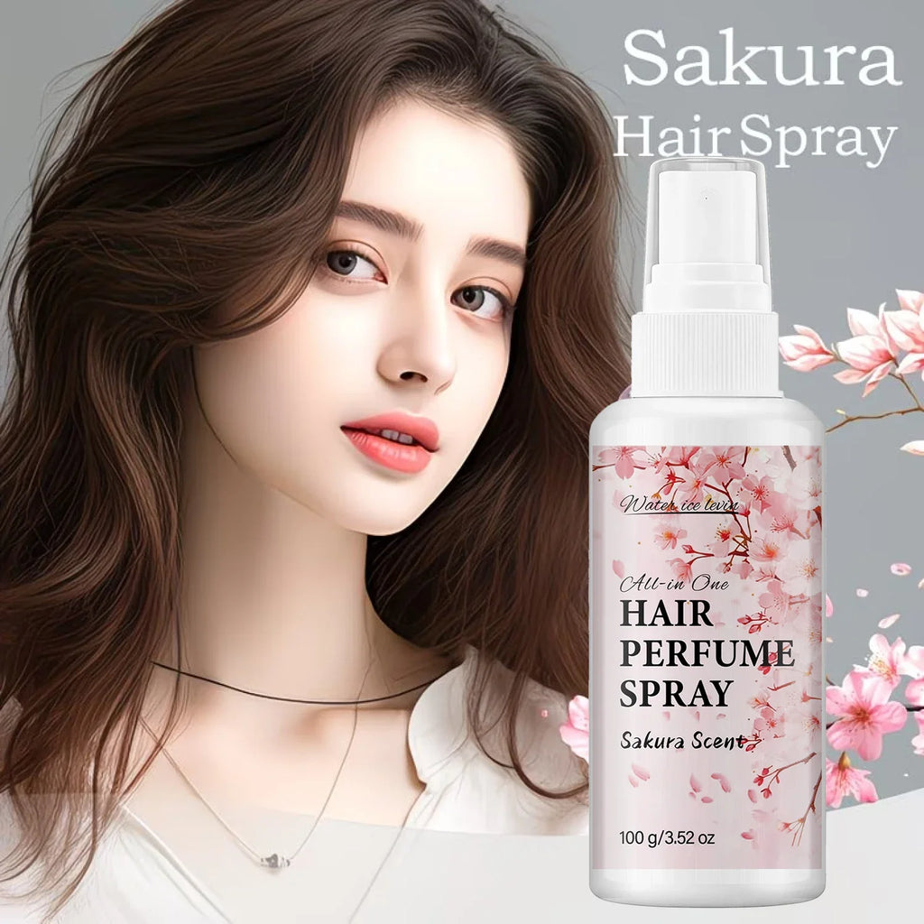 Sakura Hair Perfume Spray – Collagen Frizz-Smoothing Mist Hair Perfume Spray Qme