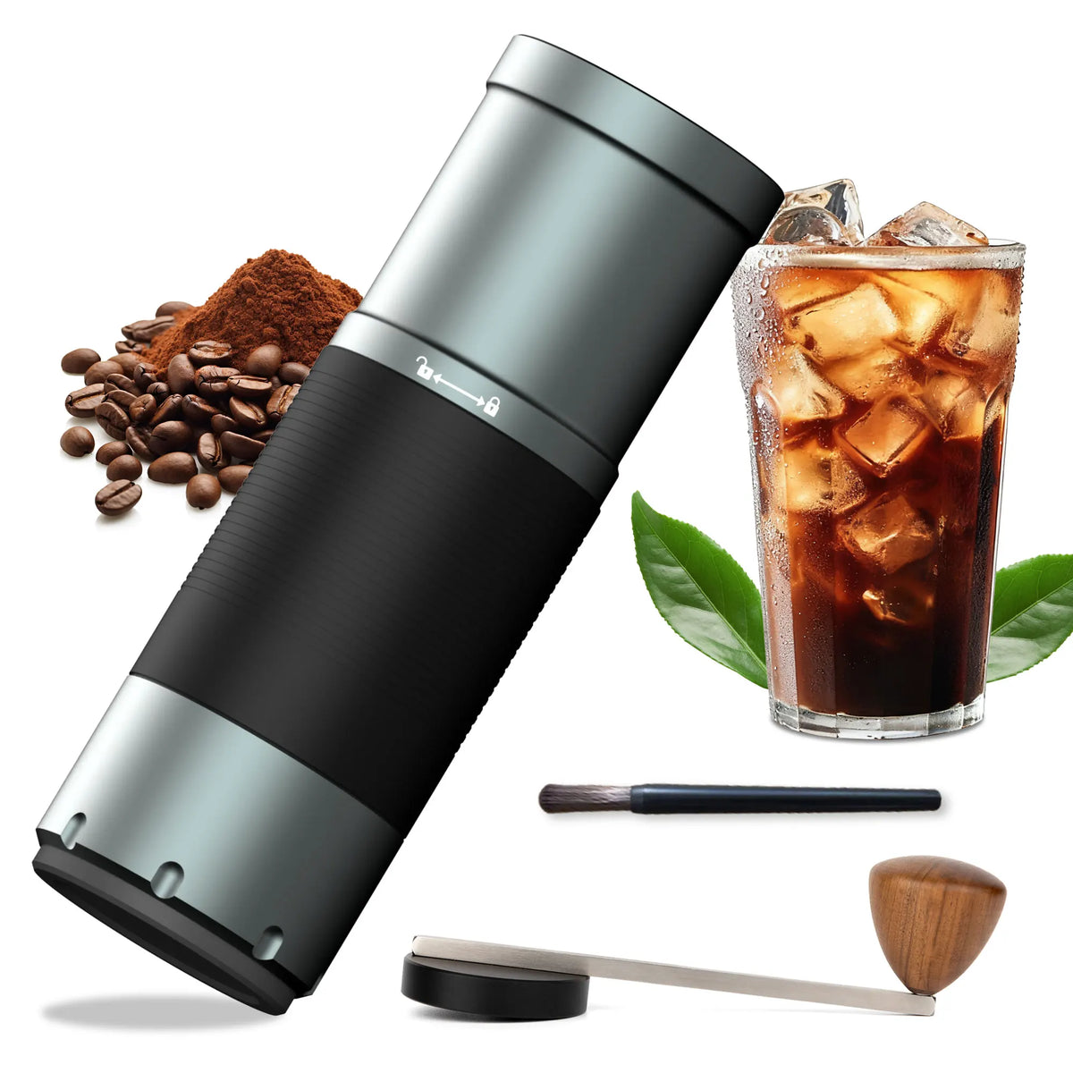 Dual Mode Manual & Electric Coffee Bean Grinder | Adjustable Grind Coffee Bean Grinder Qme