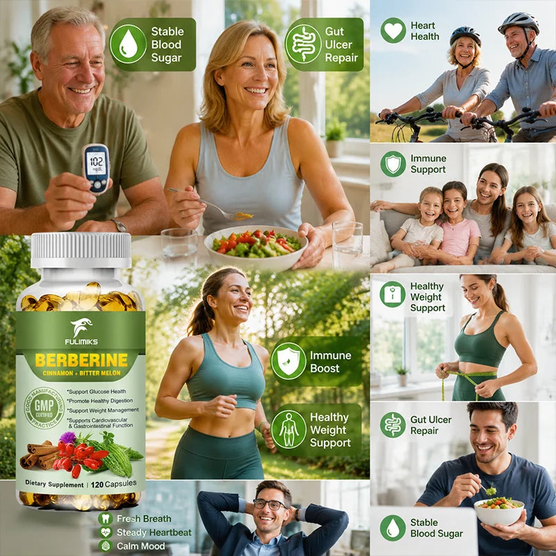 Berberine Complex Capsules – Blood Sugar & Heart Support Herbal Supplement Qst
