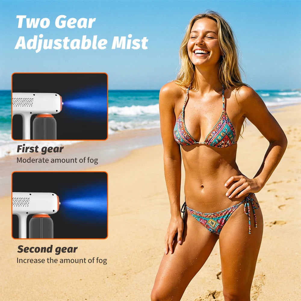 380ml Nano Mist Sprayer Blue Light Rechargeable Electric Bottle Nano Mist Sprayer Qst