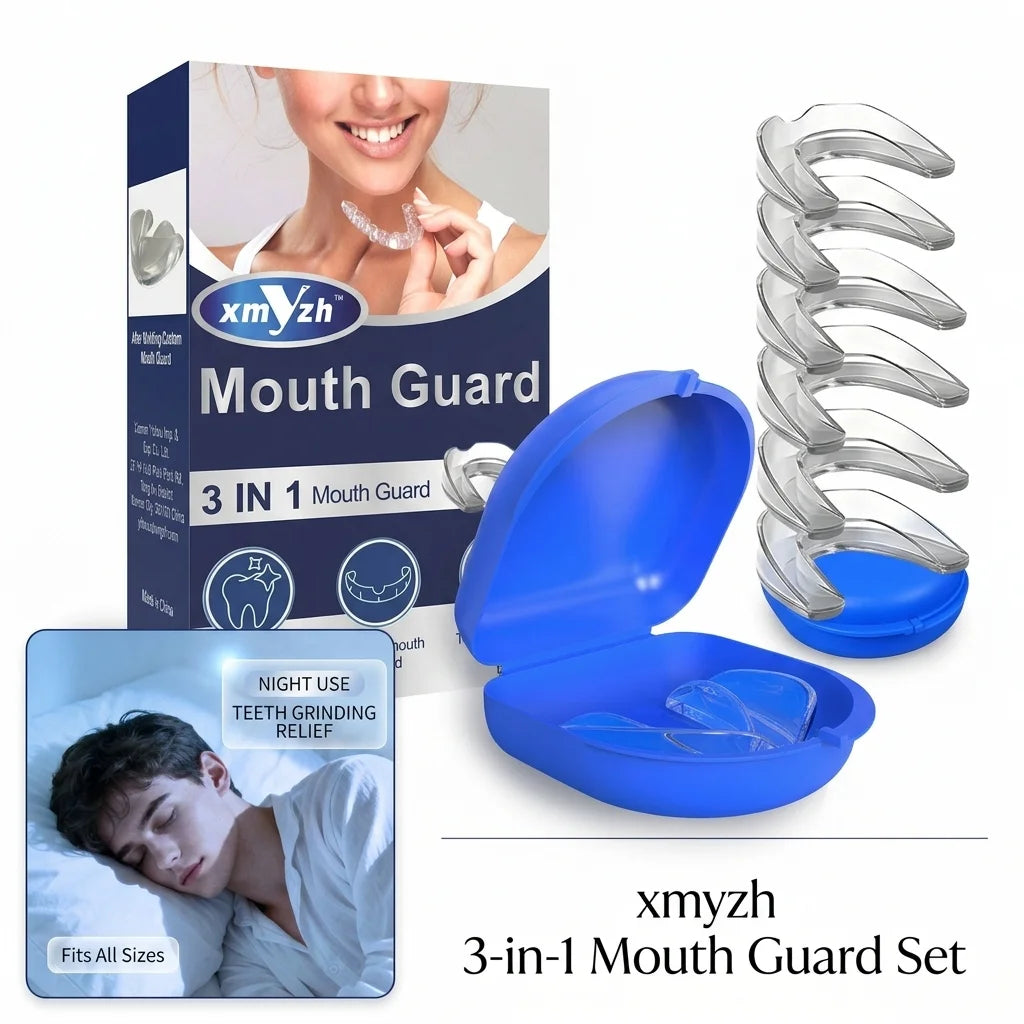 Moldable Night Guard & Whitening Tray 6-Pack | Boil & Bite Fit Dental Night Guard Qst