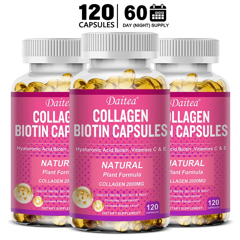Collagen Biotin Capsules – Skin, Hair, Nails & Joints | Daitea Collagen Supplement Qst