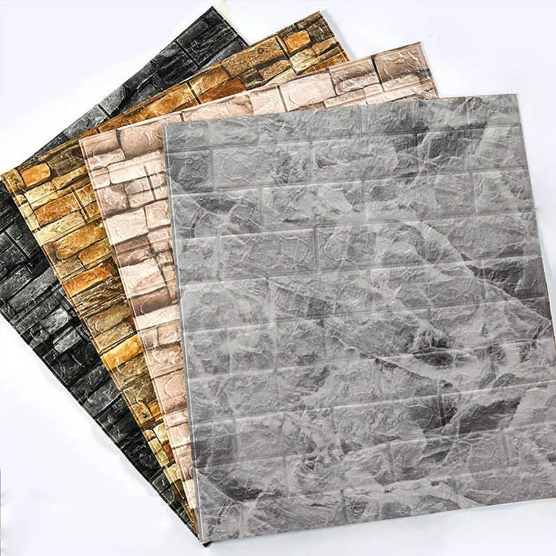 3D Foam Brick Wall Panels Self-Adhesive Retro Wallpaper Tiles 3D Wall Panel Tiles Qme