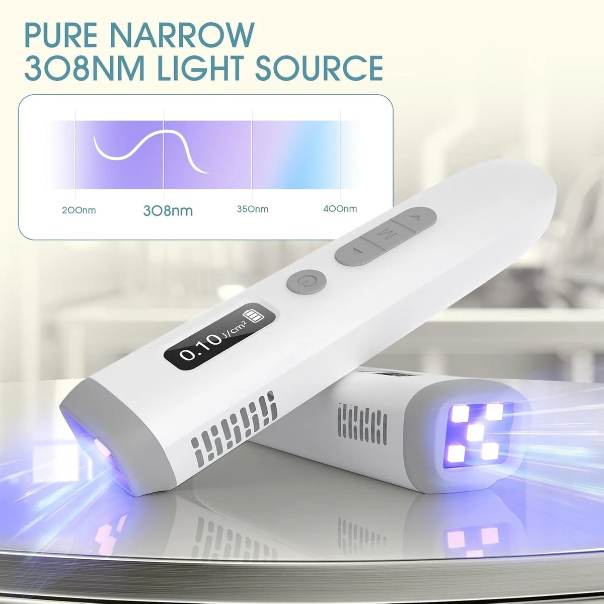308nm UVB Handheld Phototherapy Lamp – Home UV Light Device UV Phototherapy Lamp Qst
