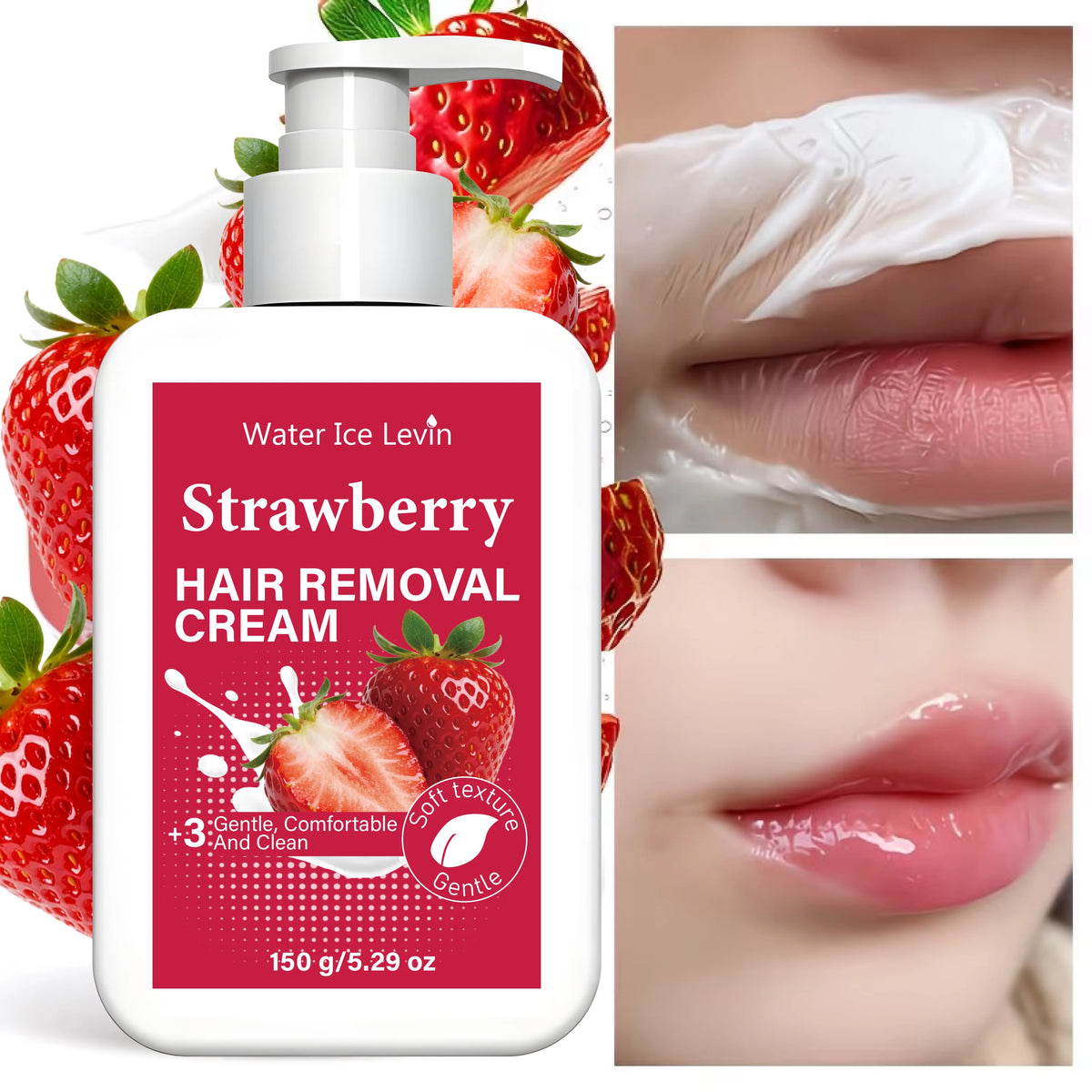 Strawberry Gentle Hair Removal Cream – Hydrating 150g Hair Removal Cream Qme