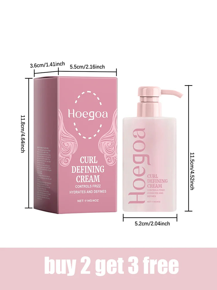 Hoegoa Curl Defining Cream – Shea Butter & Coconut Oil, 140g Curl Defining Cream Qst 5pcs