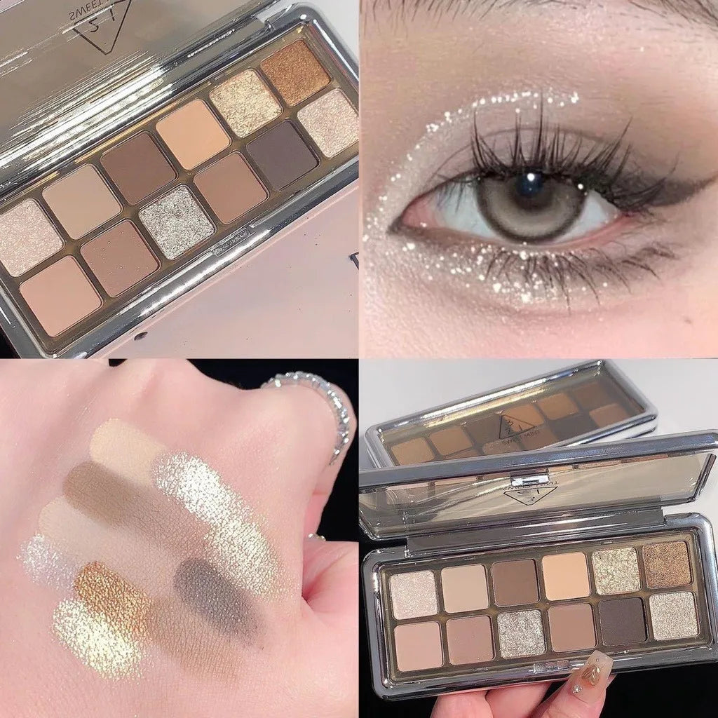 12-Shade Eyeshadow Palette – Shimmer & Matte Finishes | Qme Eyeshadow Palette Qme
