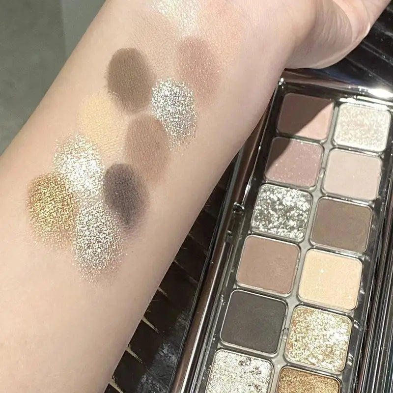 12-Color Eyeshadow Palette – Shimmer & Matte Finishes Eyeshadow Palette Qme
