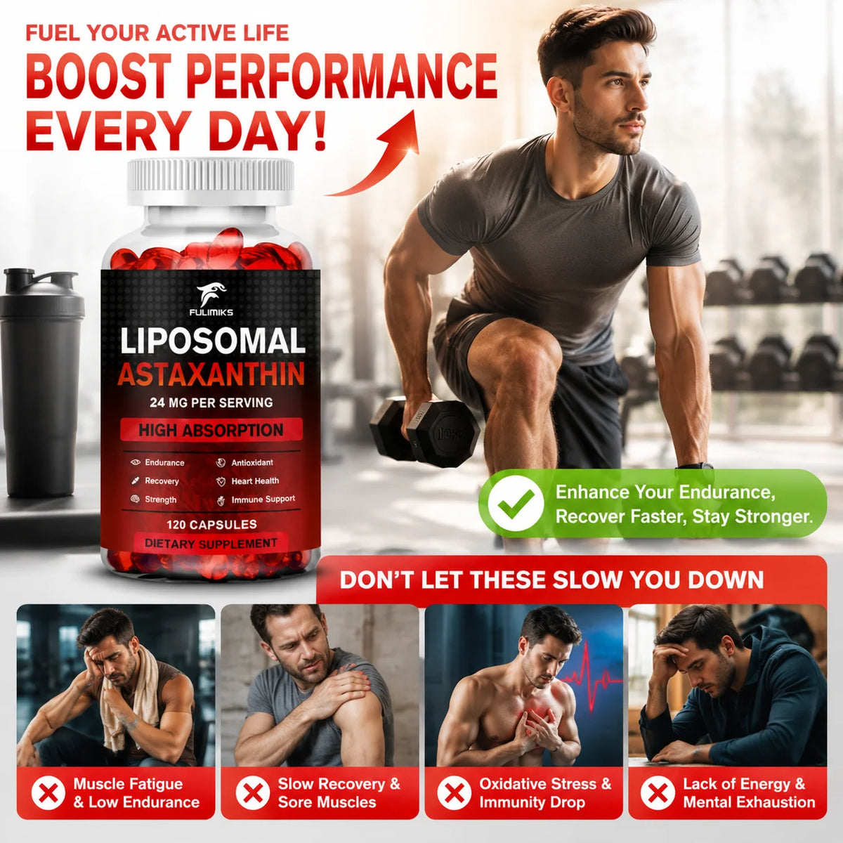 Fulimiks Liposomal Astaxanthin 24mg – Antioxidant Supplement Antioxidant Supplement Qst