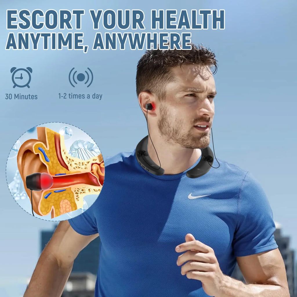 650nm Red Light Ear Therapy Device – 3 Levels & 3 Ear Tips Red Light Therapy Device Qst