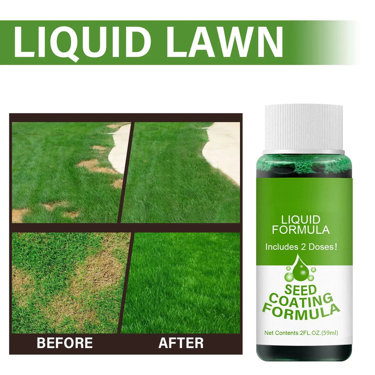 Green Grass Lawn Spray Liquid Paint – Seeding & Repair Lawn Greening Spray Qme