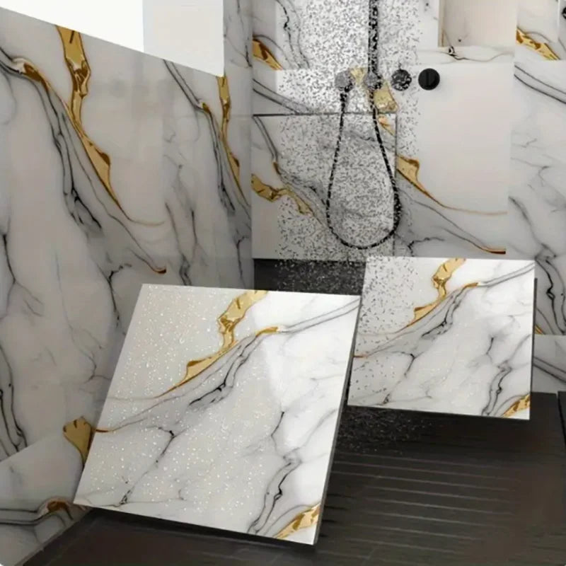 Self Adhesive Marble Wallpaper Tiles 30x30CM – Peel & Stick Peel & Stick Wallpaper Qme