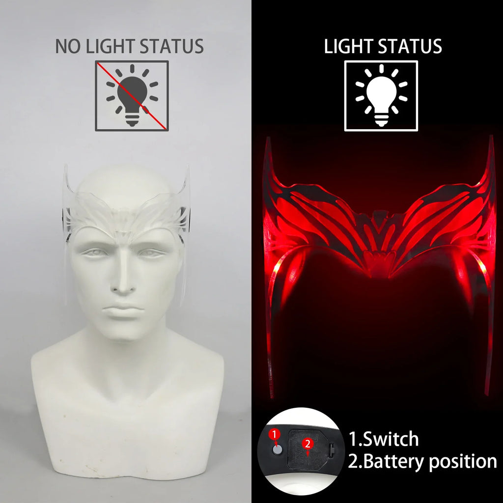 Scarlet Witch Glowing Acrylic Cosplay Helmet & Headwear Cosplay Helmet Qme