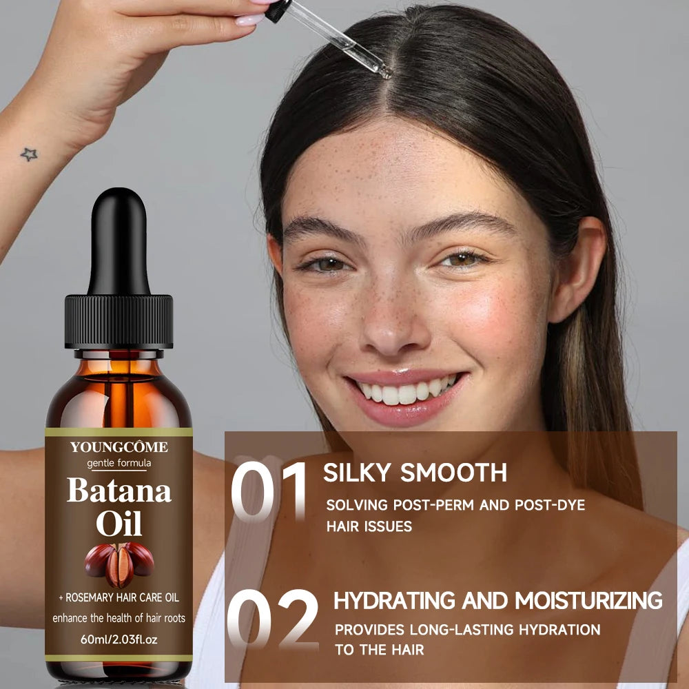 YOUNGCOME Batana Oil Hair Mask & Rosemary Serum Set Hair Oil Mask Set Qst