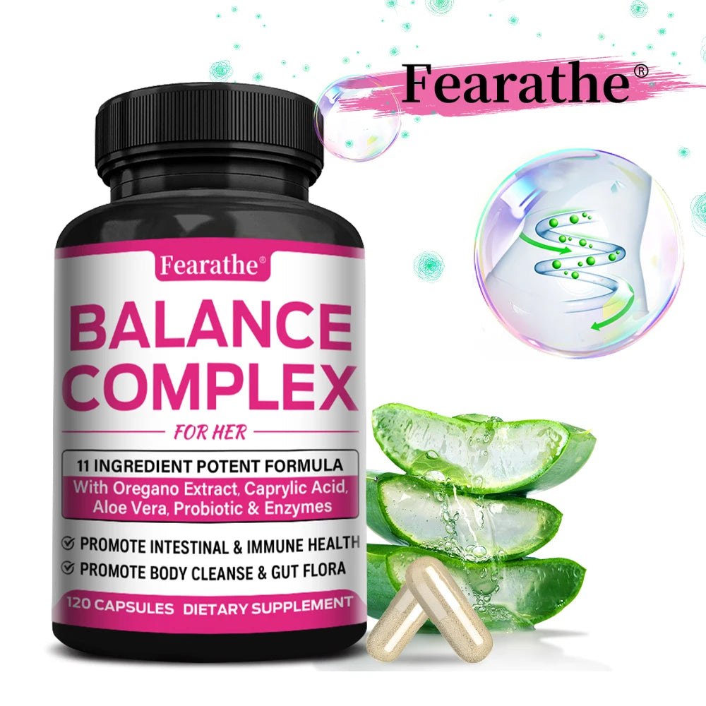 Women's Probiotic & Herbal Balance Complex Capsules Probiotic Supplement Qst