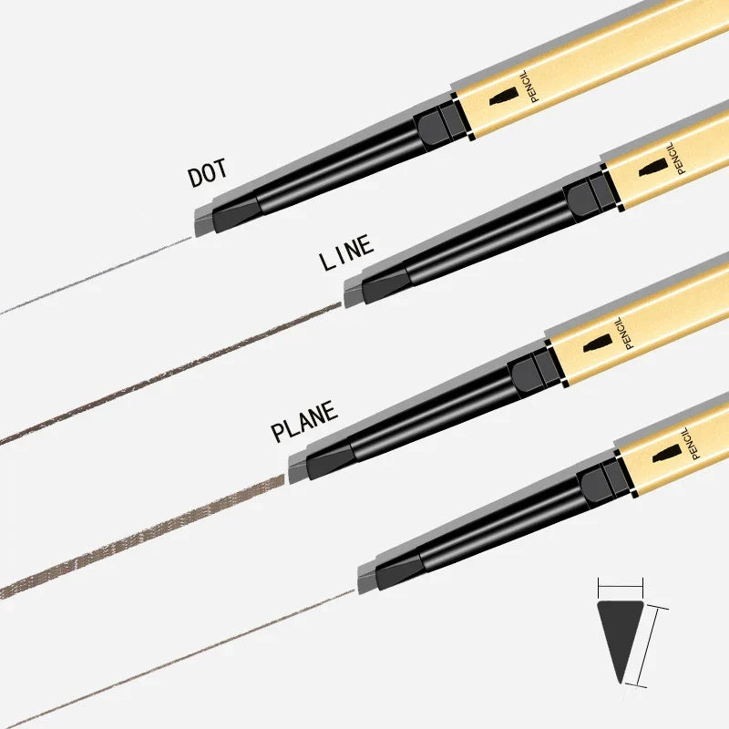 Dual-Ended Waterproof Eyebrow Pencil – Precise & Long-Lasting Eyebrow Pencil Qme
