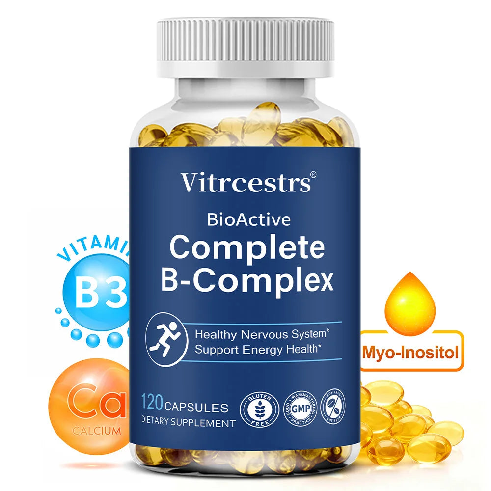 ZENVITALIZE Vitamin B Complex Capsules B1 B2 B6 B12 120ct Vitamin B Supplement Qst