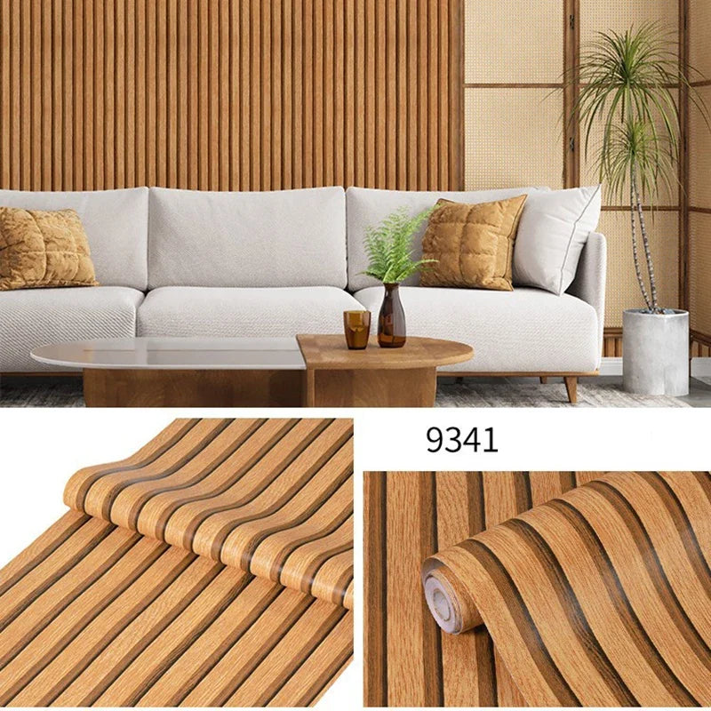 Wood Grain Self-Adhesive Waterproof Wallpaper | 5 Colors Peel & Stick Wallpaper Qme 002 45cmX3m