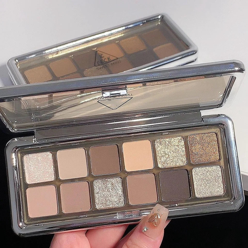 12-Color Eyeshadow Palette – Shimmer & Matte Finishes Eyeshadow Palette Qme B4-17-03