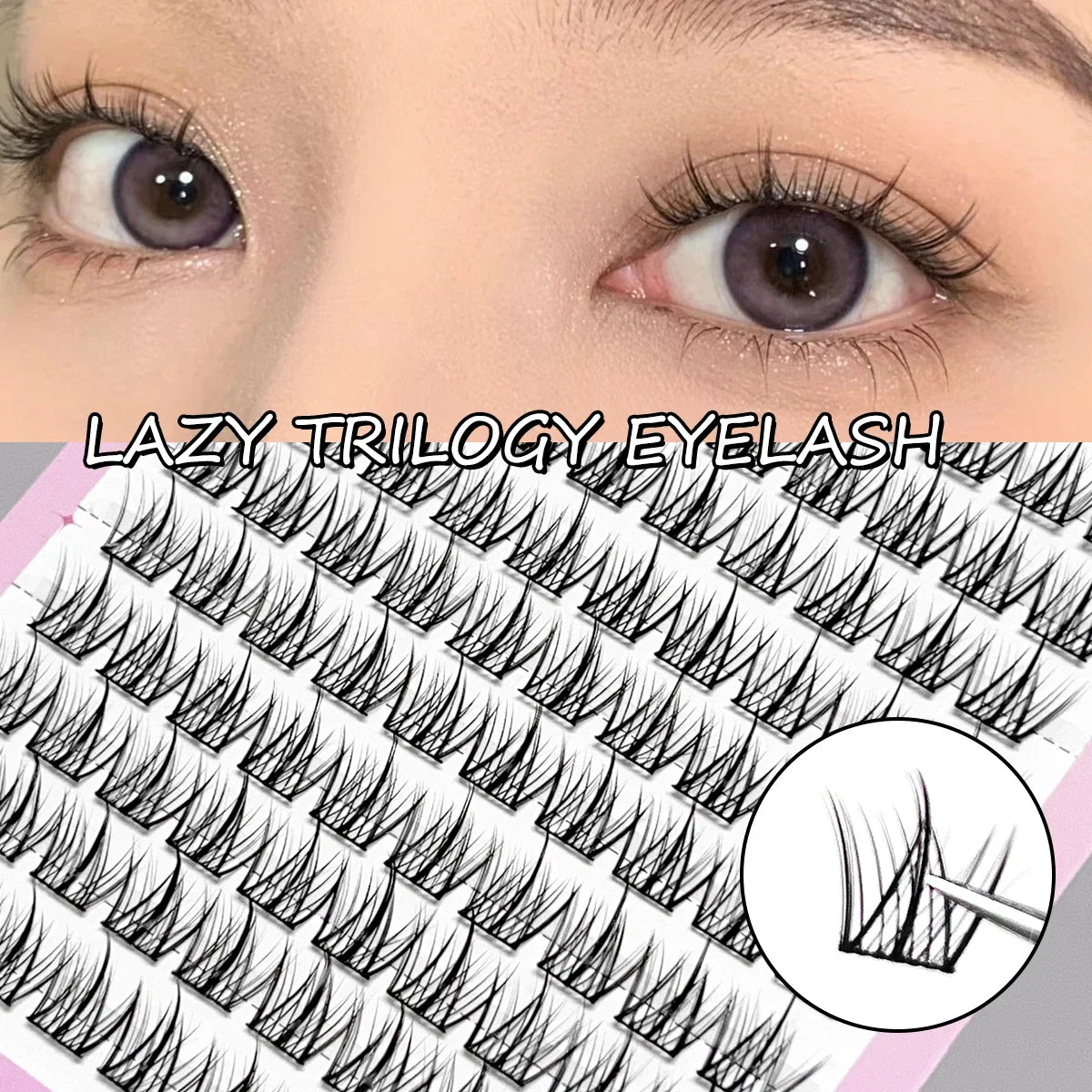 3D Wispy Self-Adhesive False Eyelashes – Easy Apply, Reusable False Eyelashes Qme
