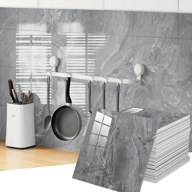 Self Adhesive Marble Wallpaper Tiles 30x30CM – Peel & Stick Peel & Stick Wallpaper Qme