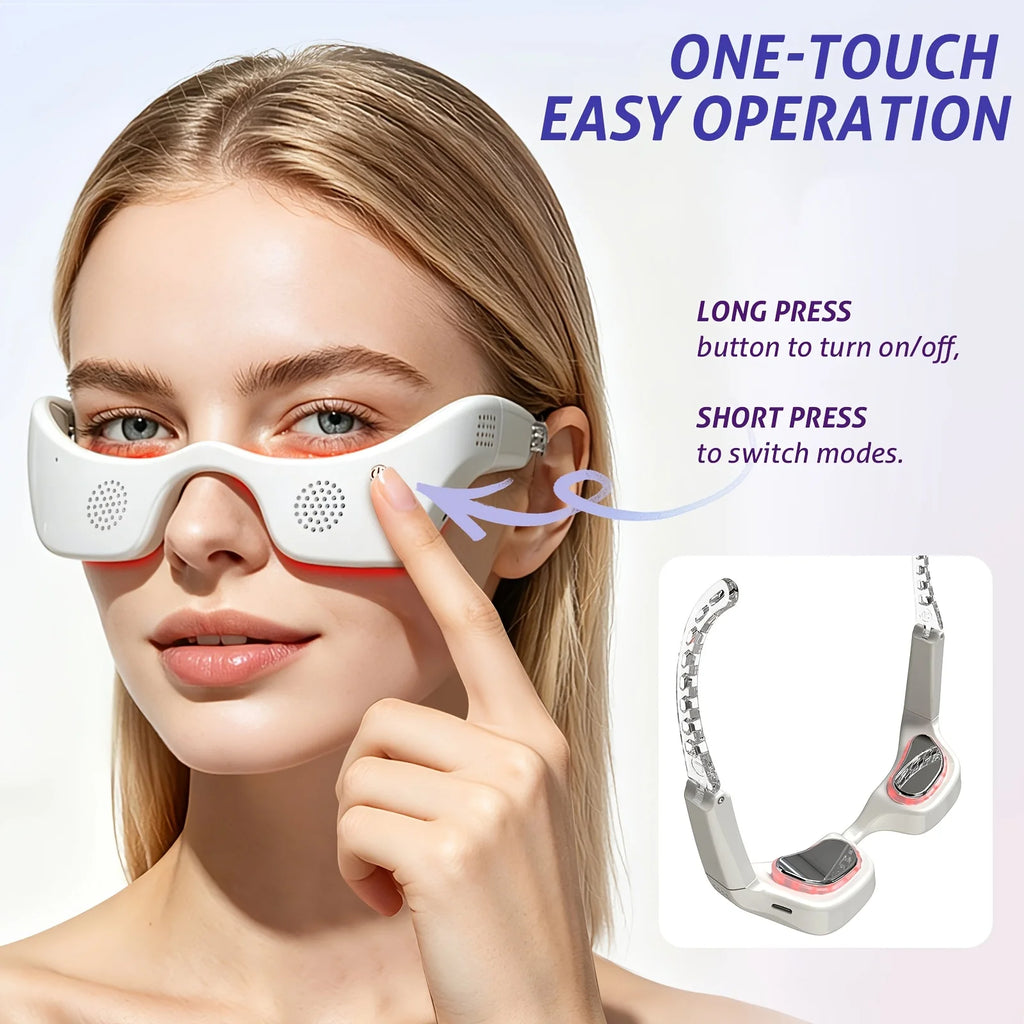 LED Eye Massager – Hot Cold Compress & 7-Color Light Therapy LED Eye Massager Qst