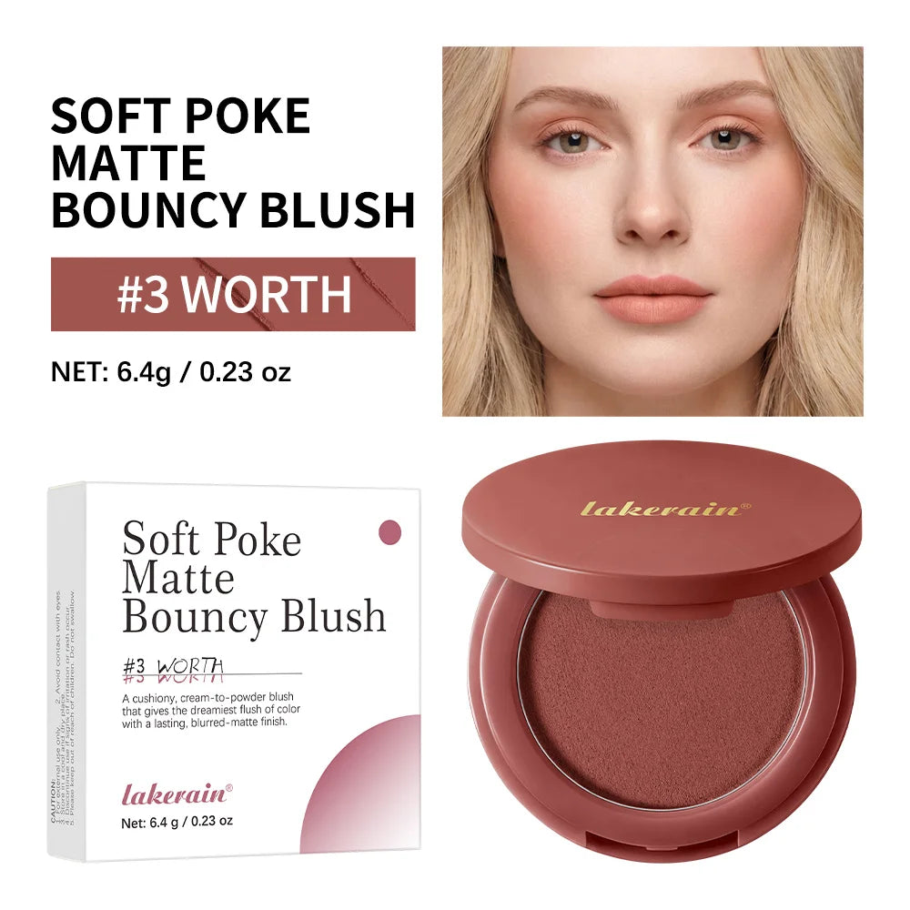 Lakerain Matte Air Cushion Blush – Natural Cheek Color Cheek Blush Qst 03