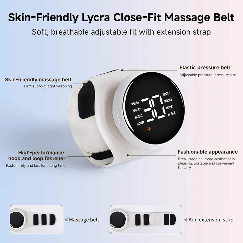 EMS TENS Wireless Wrist Massager – 8 Modes, Red Light Therapy Wrist Massager Qst
