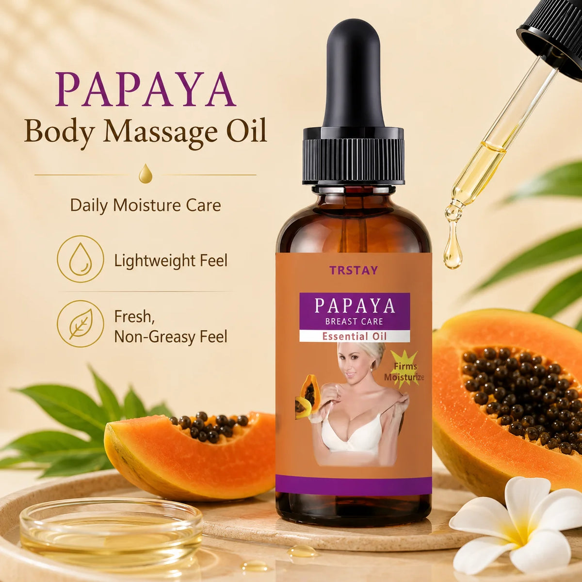 TRSTAY Body Treatment Oil – Pure Essential Oil Skin Hydration Body Treatment Oil Qst