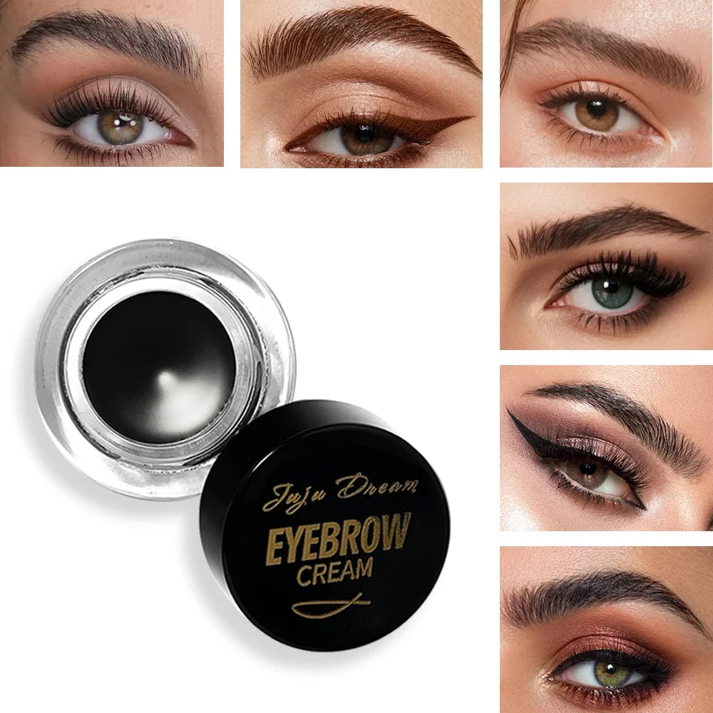 Waterproof Brow Pomade Gel with Brush – Natural Tint & Shaping Eyebrow Pomade Gel Qme