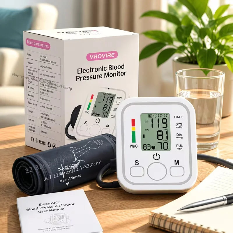 Upper Arm Blood Pressure Monitor – Dual User, LCD, Voice Readout Blood Pressure Monitor Qst