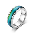 Color-Changing Mood Ring | Stainless Steel & Cubic Zirconia Mood Ring Qme 1 8