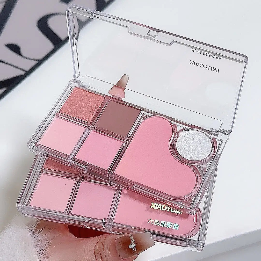 6-Color Pearlescent & Matte Earth-Tone Eyeshadow Palette Eyeshadow Palette Qme