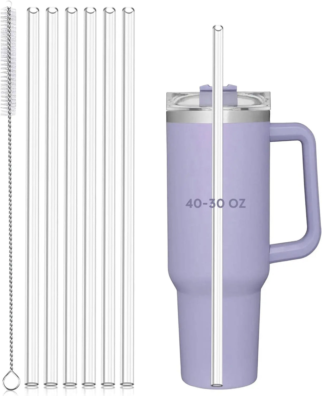 Reusable Replacement Straws for Stanley 30 oz & 40 oz Tumblers Tumbler Replacement Straws Qme 6pcs